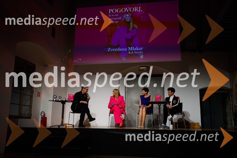  Jurij  Zrnec, igralec;  Zvezdana  Mlakar, igralka;  Saša  Einsiedler, mentorica za uspeh;  Rok Smolej, televizijecPogovori, ki so mi spremenili življenje, izid knjige Zvezdane Mlakar in Roka Smoleja