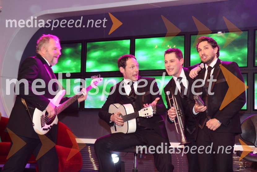 Skupina ČukiRdeča preproga s Sebastianom, snemanje oddaje