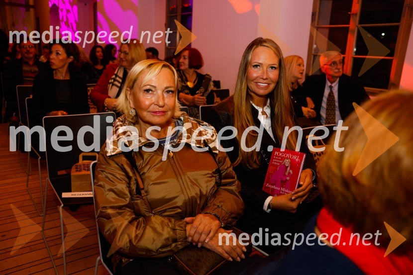  Milena Poterbin;  Mirjam Poterbin, mama Luke DončićaPogovori, ki so mi spremenili življenje, izid knjige Zvezdane Mlakar in Roka Smoleja