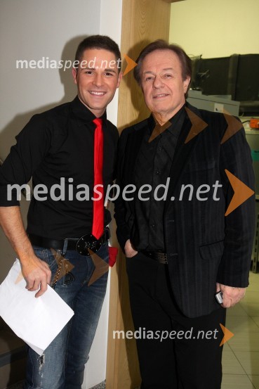 Sebastian, pevec in tv voditelj ter Alfi Nipič, pevecRdeča preproga s Sebastianom, snemanje oddaje