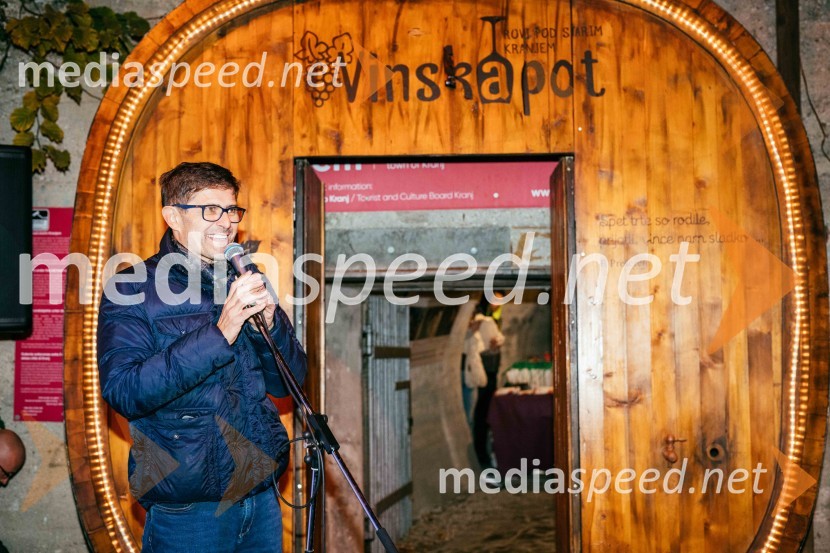 Matjaž Rakovec, župan Mestne občine KranjVinska pot v rovih pod starim Kranjem 2022, petek
