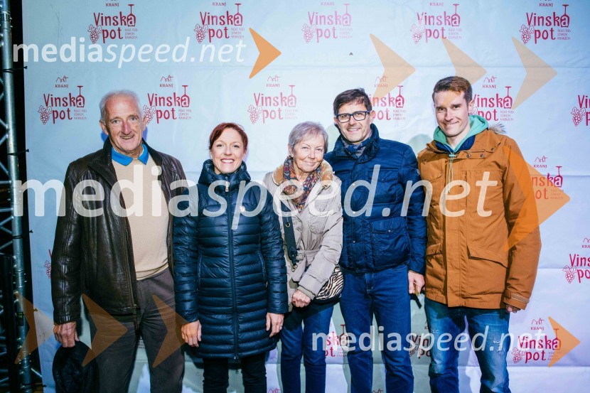  ... ;  Urša Manček Rakovec, marketing, RTV Slovenija;  ... ;  Matjaž Rakovec, župan Mestne občine Kranj;  Janez Černe, podžupan Mestne občine KranjVinska pot v rovih pod starim Kranjem 2022, petek