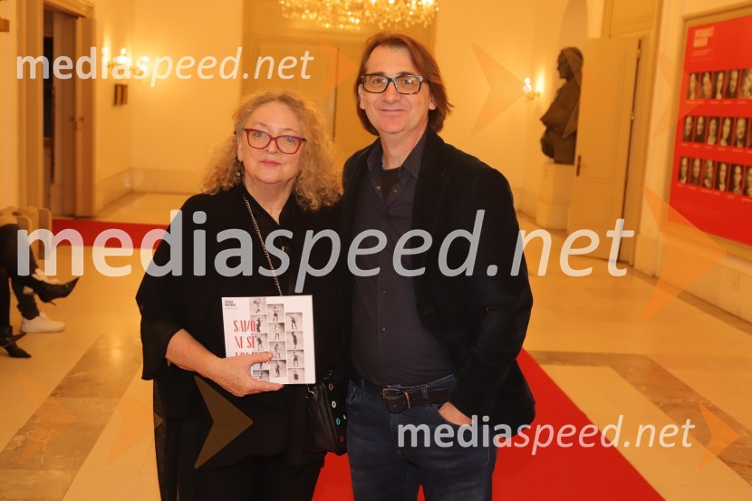  Alenka Cilenšek, igralka;  Aleksandar  Popovski, režiser, umetniški direktor Drame SNG MariborSamo ne se ustavit!, premiera drame v SNG Maribor