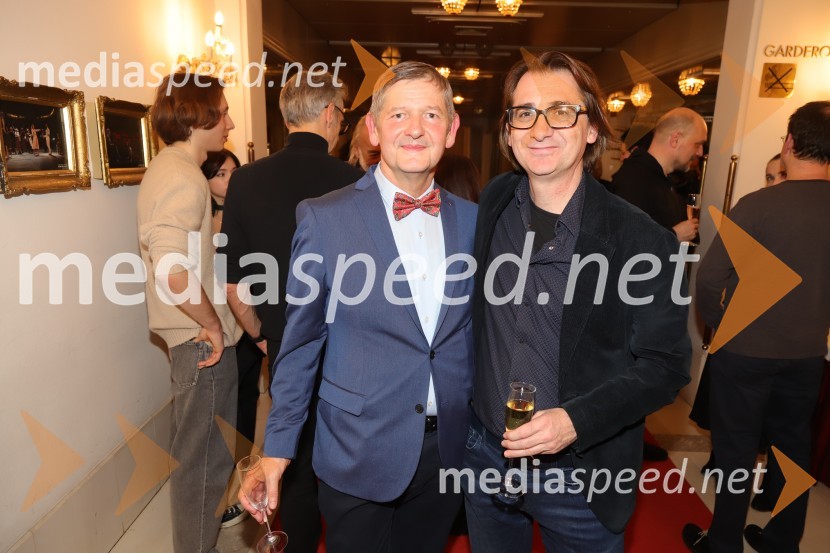  Primož Premzl, založnik, zbiratelj in galerist;  Aleksandar  Popovski, režiser, umetniški direktor Drame SNG MariborSamo ne se ustavit!, premiera drame v SNG Maribor