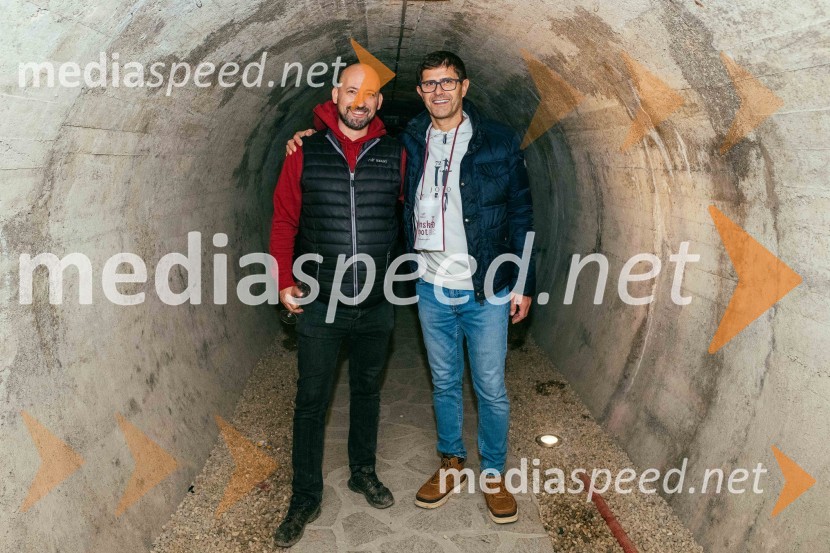  Srečko Štagar, ZTKK;  Matjaž Rakovec, župan Mestne občine KranjVinska pot v rovih pod starim Kranjem 2022, sobota