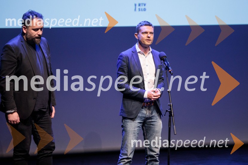  Dušan  Kasalica, filmski režiser; mag. Boštjan Škufca Zaveršek, podpredsednik uprave, Telekom Slovenija33. LIFFE, zaključek ljubljanskega mednarodnega filmskega festivala