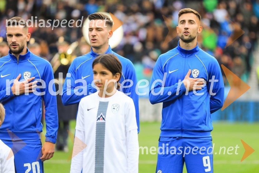  Petar Stojanović, nogometaš, GNK Dinamo Zagreb;  Benjamin Verbič, nogometaš, Dinamo Kijev;  Andraž Šporar, nogometaš, ŠK Slovan BratislavaNogometna tekma Slovenija - Črna gora