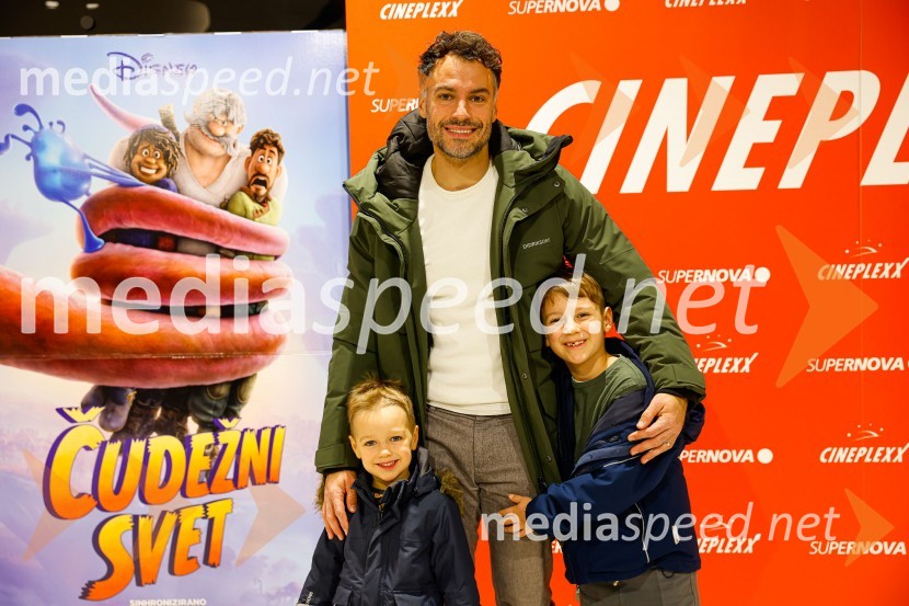  Nels Urankar;  David Urankar, televizijski voditelj, maneken;  Liam UrankarČudežni svet, premiera animiranega filma v Cineplexx