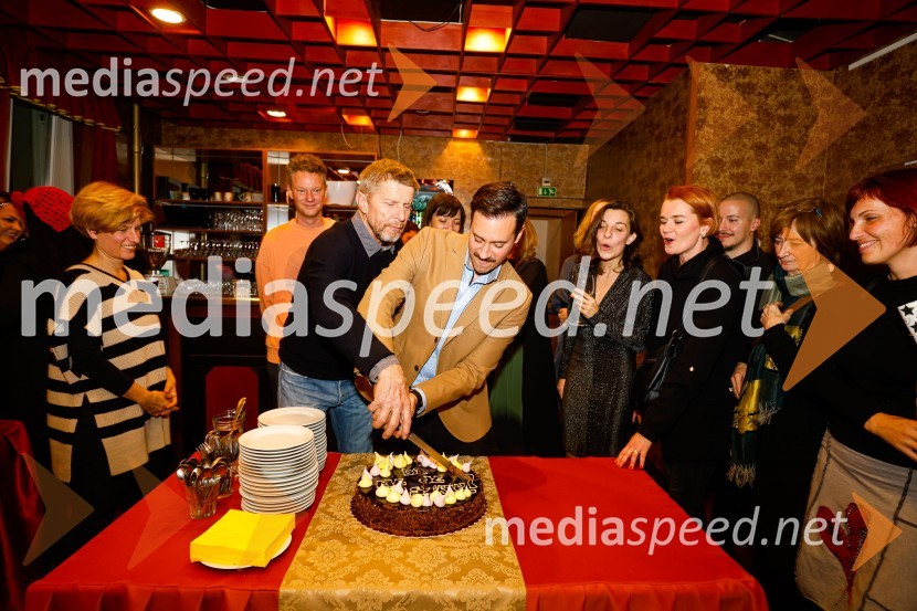  Borut  Veselko, igralec;  Miha Rodman, igralecDA ME JE STRAH?, premiera drame, Prešernovo gledališče Kranj