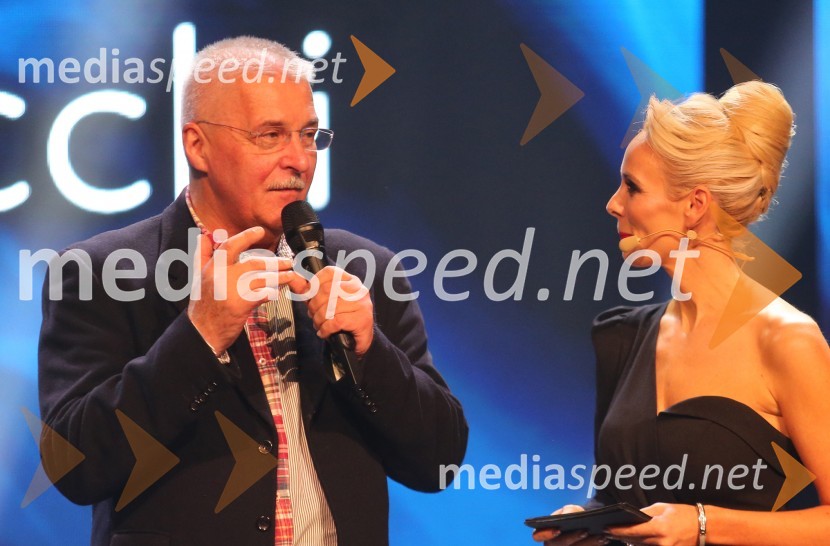  Dario Diviacchi;  Pia Pustovrh, voditeljicaMister Slovenije 2022 je Al Sivka