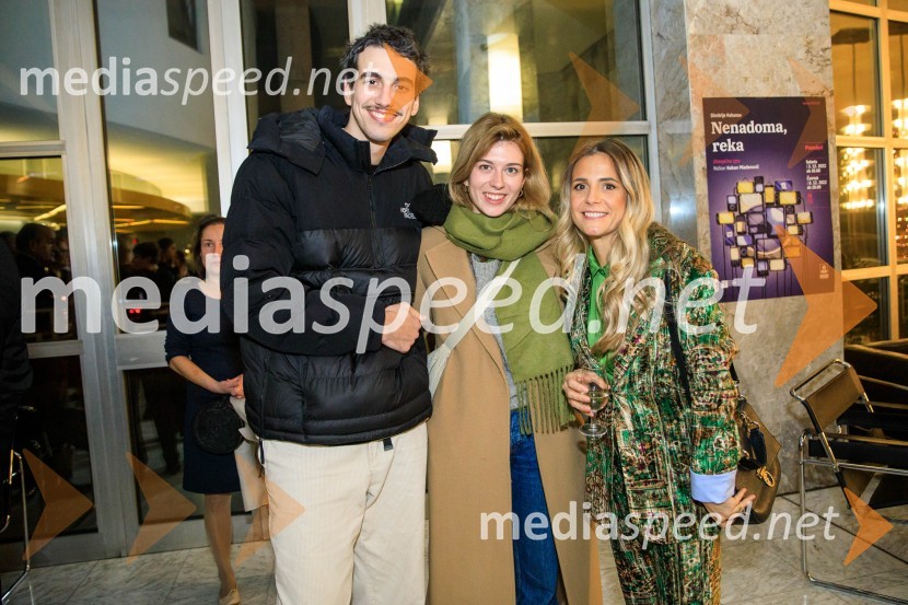  Mak  Tepšić, igralec;  Mila Peršin, igralka;  Aleksandra Pecić Mladenović, kostomugrafinjaNenadoma, reka, premiera v SNG Nova Gorica