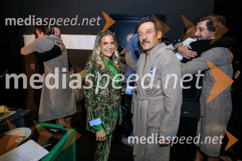  Aleksandra Pecić Mladenović, kostomugrafinja;  Žiga Saksida, igralecNenadoma, reka, premiera v SNG Nova Gorica