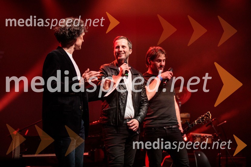  Jure Longyka, moderator;  Dominik Bagola, glasbenik, skupina Balladero;  Samo Budna, glasbenikIzštekanih 10, 2022