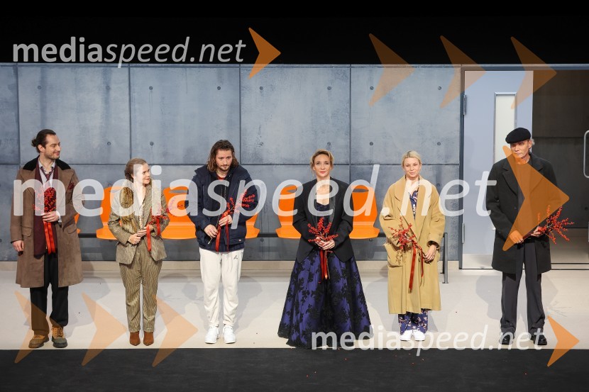  Gal  Oblak, igralec ;  Ana Pavlin, igralka;   Filip Štepec, AGRFT;  Mojca Funkl, igralka;  Tjaša  Železnik, igralka;  Boris  Kerč, igralecNeznanec, premiera v MGL Ljubljana