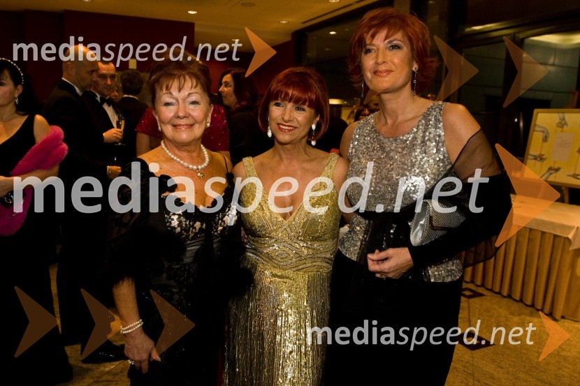 Tjaša Andree Prosenc, odvetnica, Maruša Glavan, direktorica podjetja Manet in Darinka Pavlič Kamien, vodja službe za odnose z javnostmi pri Telekomu SlovenijaVeliki rotarijski ples 2009