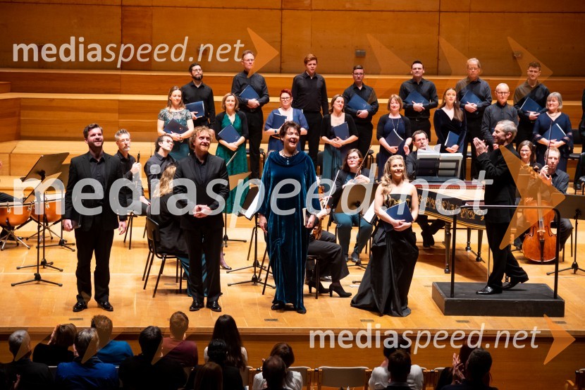  Edward Grint, bas;  Joshua Ellicott, tenor;  Hilary Summers, alt;  Alexandra Oomens, sopran;  Robert King, dirigentThe King´s Consort, koncert v Cankarjevem domu