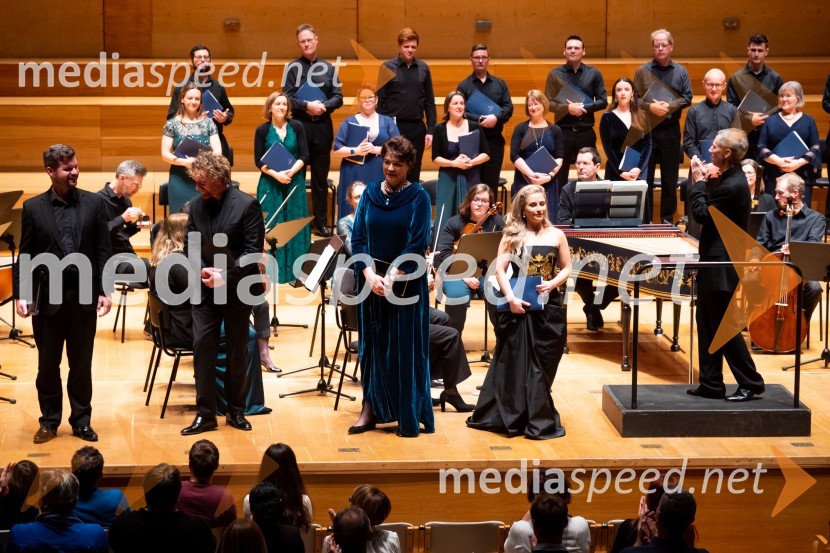  Edward Grint, bas;  Joshua Ellicott, tenor;  Hilary Summers, alt;  Alexandra Oomens, sopran;  Robert King, dirigentThe King´s Consort, koncert v Cankarjevem domu
