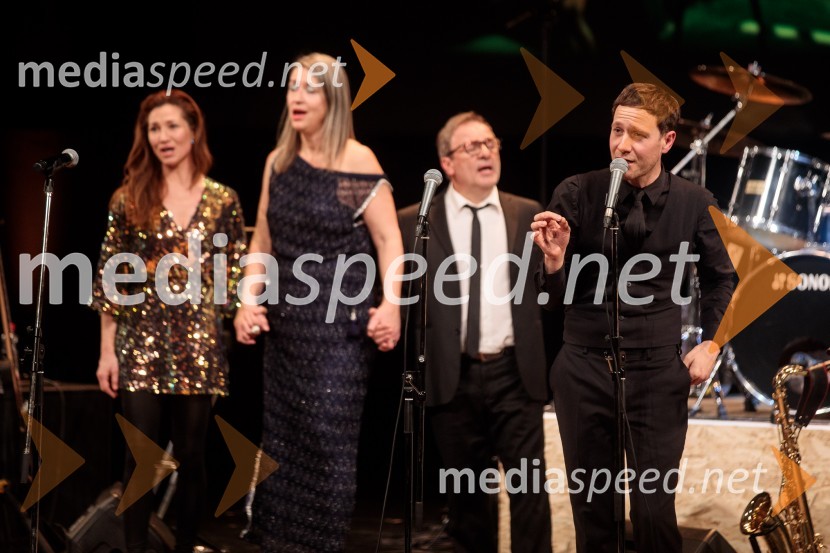  Sabina  Kogovšek, igralka;  Nina Valič, igralka;  Bojan Emeršič, igralec;  Klemen Slakonja, igralec, komik in TV voditeljMojih 5 minut je danes, dobrodelni koncert za Sklad Jerneja Šugmana