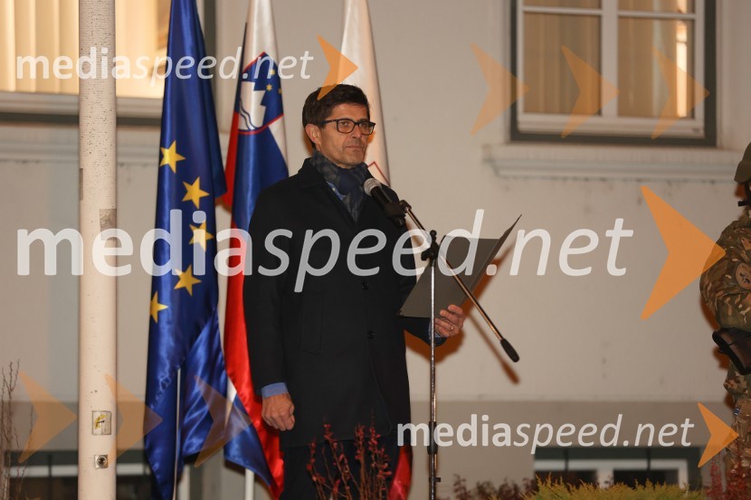  Matjaž Rakovec, župan Mestne občine KranjSpominska slovesnost ob dnevu samostojnosti in enotnosti, Mestna občina Kranj