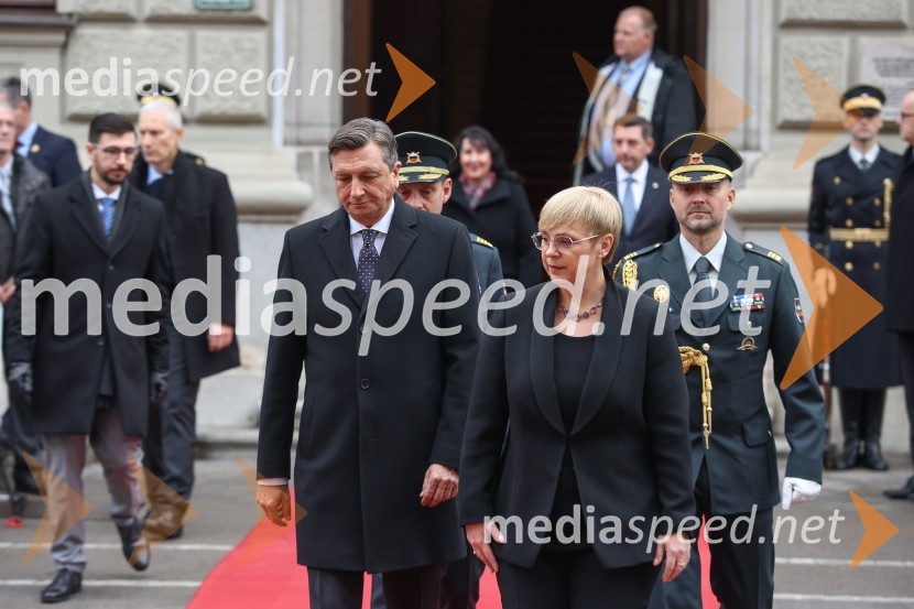  Borut Pahor, nekdanji predsednik Republike Slovenije; dr. Nataša Pirc Musar, predsednica Republike SlovenijePrimopredaja poslov med Borutom Pahorjem in novo predsednico Natašo Pirc Musar