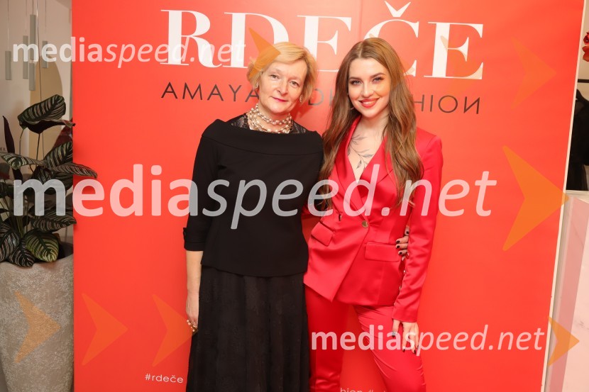  Mira Osvald, solastnica, slaščičarna Ilich;  Maja Keuc, pevka, AmayaAmaya in DH fashion s predstavitvijo nove kolekcije Rdeče