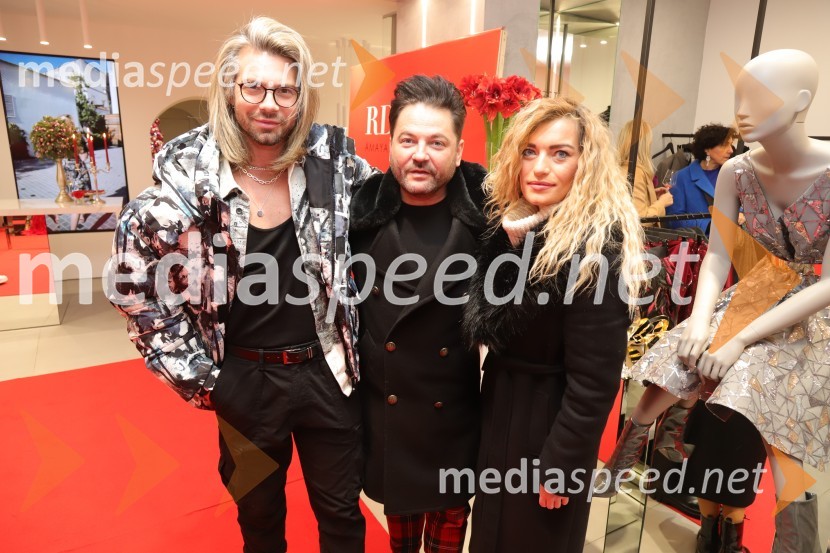  Tibor Golob, fotograf;  Miran Bende Živčec, direktor in lastnik, turistična agencija Galileo 3000;  Aleksandra Požar, TelemachAmaya in DH fashion s predstavitvijo nove kolekcije Rdeče