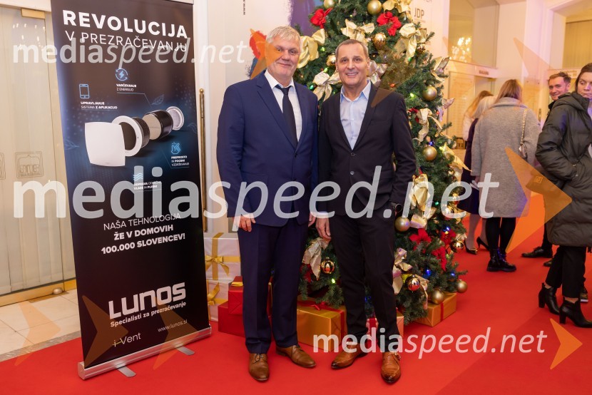  Milan Kuster, predsednik uprave Skupine Lunos;  Danilo Rošker, direktor SNG MariborBožično-novoletni koncert Opere SNG Maribor