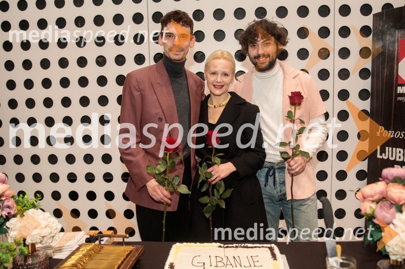  Nejc Cijan Garlatti, igralec;  Polona  Juh, igralka;  Benjamin Krnetić, igralecGibanje, premiera gledališke igre v Cukrarni
