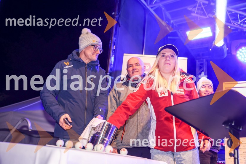  ... ;  ... ;  Katharina Truppe, smučarka (Avstrija)Žreb prvega veleslaloma 59. Zlate lisice
