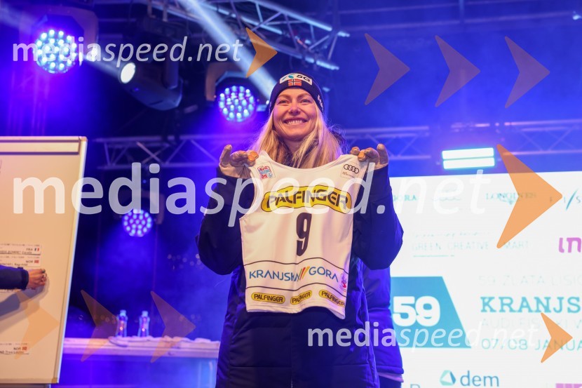  Ragnhild Mowinckel, smučarka (Norveška)Žreb prvega veleslaloma 59. Zlate lisice