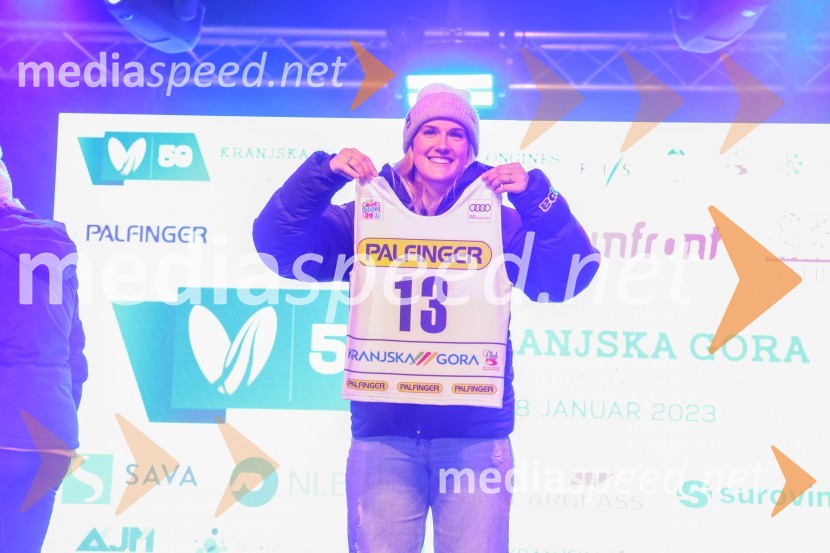  Paula Moltzan, smučarka (Amerika)Žreb prvega veleslaloma 59. Zlate lisice