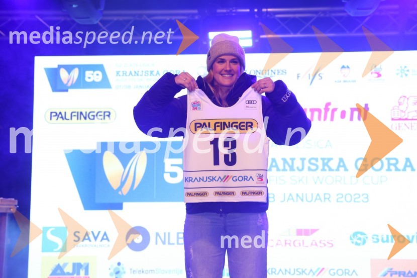  Paula Moltzan, smučarka (Amerika)Žreb prvega veleslaloma 59. Zlate lisice