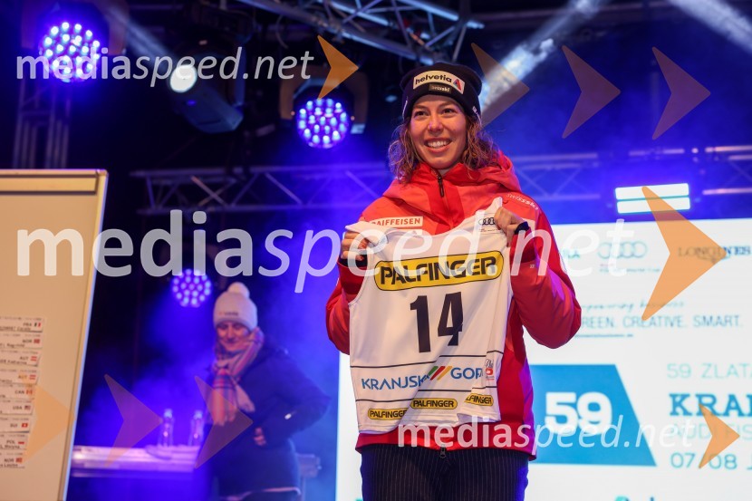  Michelle Gisin, smučarka (Švica)Žreb prvega veleslaloma 59. Zlate lisice