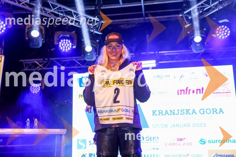  Mikaela Shiffrin, smučarka (ZDA)Žreb prvega veleslaloma 59. Zlate lisice