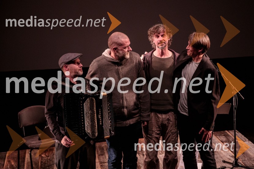  Jure Tori, glasbenik;  Jernej Lorenci, gledališki režiser;  Jan  Cvitkovič, igralec, režiser;  Aleš Šteger, programski direktor, BeletrinaMoja vojna harmonika, premiera zgodovinskega kabareta