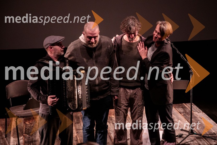  Jure Tori, glasbenik;  Jernej Lorenci, gledališki režiser;  Jan  Cvitkovič, igralec, režiser;  Aleš Šteger, programski direktor, BeletrinaMoja vojna harmonika, premiera zgodovinskega kabareta