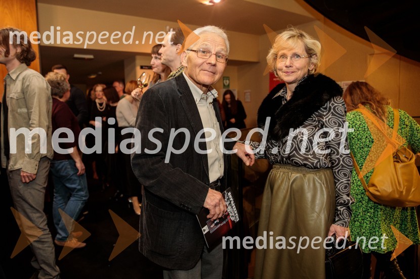  Tone Peršak, pisatelj;  Marlen Lukner PeršakShakespeare, premiera monoprojekta Sebastiana Cavazze