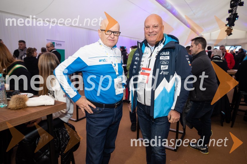  Marjan Eberlinc, direktor, družba Plinovodi d.o.o.;  Iztok Klančnik, direktor Selectium Adriatics d.o.o., predsednik Zbora alpskih disciplin, Smučarska zveza Slovenije59. Zlata lisica, VIP sobota