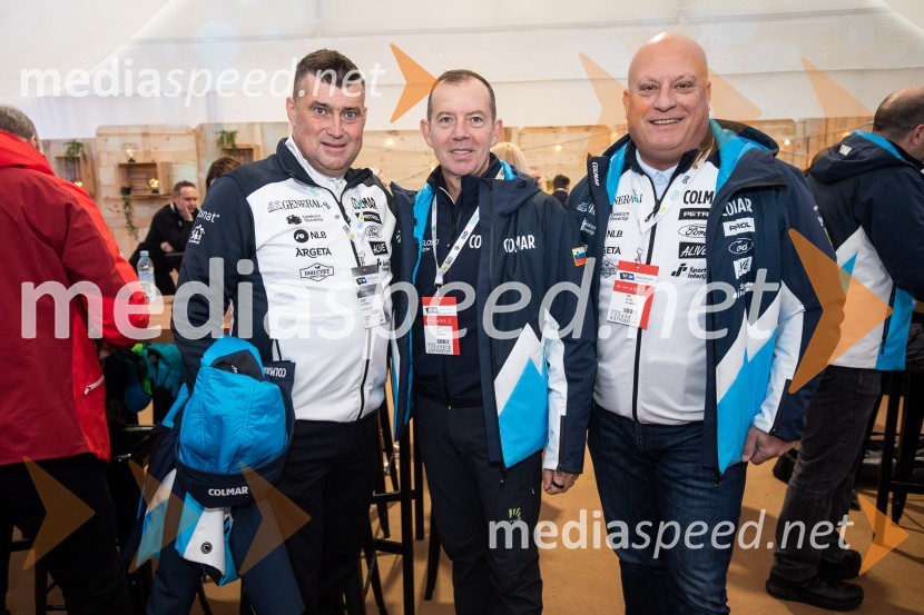  Janez Bijol,  direktor podjetja Bijol d.o.o.;  Enzo Smrekar, predsednik uprave Droge Kolinske in glavni direktor strateškega poslovnega področja v Atlantic Grupi, predsednik SZS;  Iztok Klančnik, direktor Selectium Adriatics d.o.o., predsednik Zbora alpskih disciplin, Smučarska zveza Slovenije59. Zlata lisica, VIP sobota