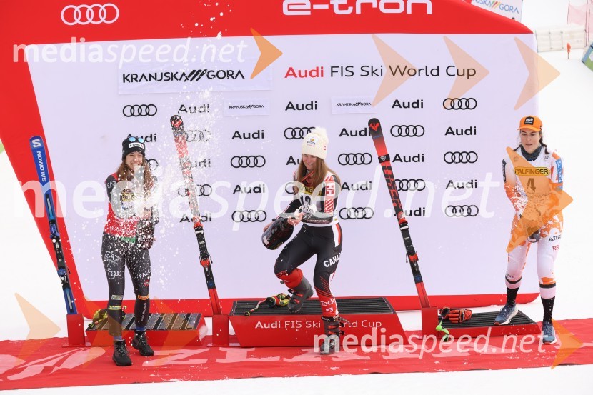  Marta Bassino, smučarka (Italija);  Valérie Grenier , smučarka (Kanada);  Petra Vlhova, smučarka (Slovaška)59. Zlata lisica, VIP sobota