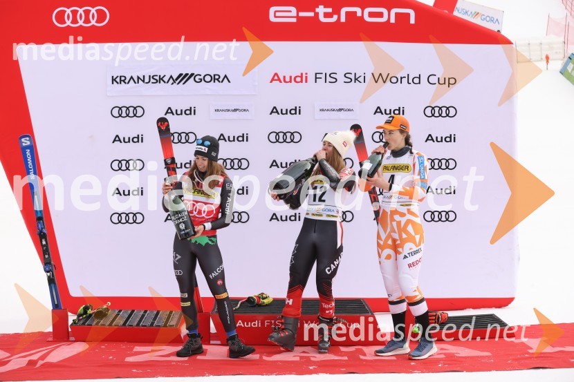  Marta Bassino, smučarka (Italija);  Valérie Grenier , smučarka (Kanada);  Petra Vlhova, smučarka (Slovaška)59. Zlata lisica, VIP sobota