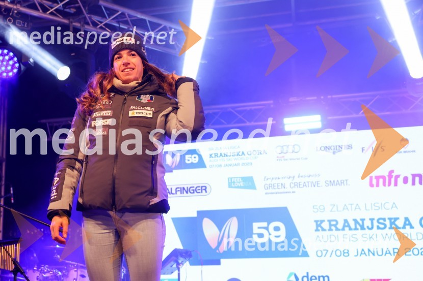  Marta Bassino, smučarka (Italija)Sobotna podelitev in žreb, 59. Zlata lisica