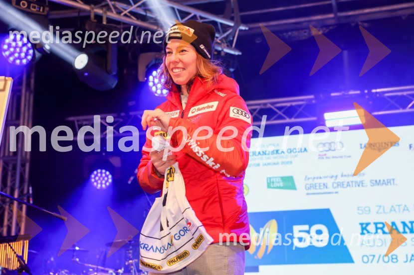  Michelle Gisin, smučarka (Švica)Sobotna podelitev in žreb, 59. Zlata lisica