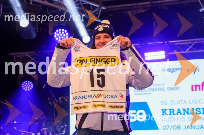  Coralie Frasse Sombet, smučarka (Francija)Sobotna podelitev in žreb, 59. Zlata lisica