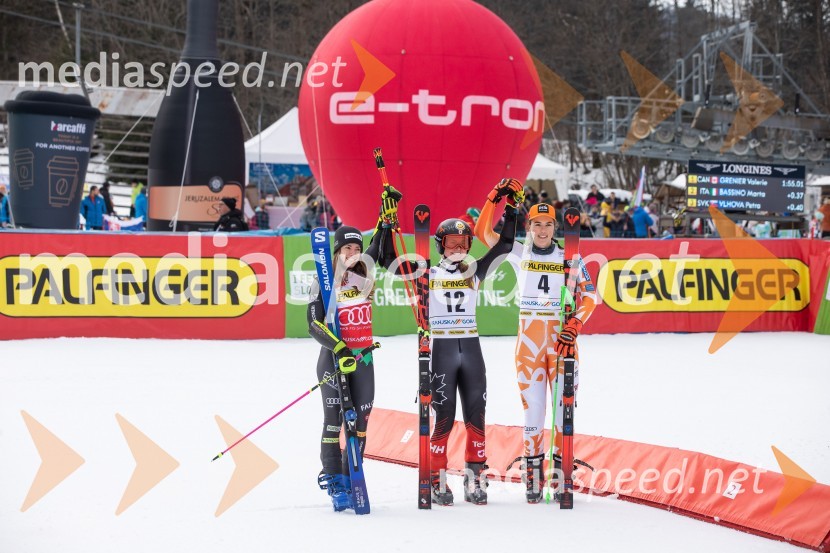  Marta Bassino, smučarka (Italija);  Valérie Grenier , smučarka (Kanada);  Petra Vlhova, smučarka (Slovaška)59. Zlata lisica, VIP sobota