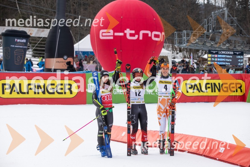  Marta Bassino, smučarka (Italija);  Valérie Grenier , smučarka (Kanada);  Petra Vlhova, smučarka (Slovaška)59. Zlata lisica, VIP sobota