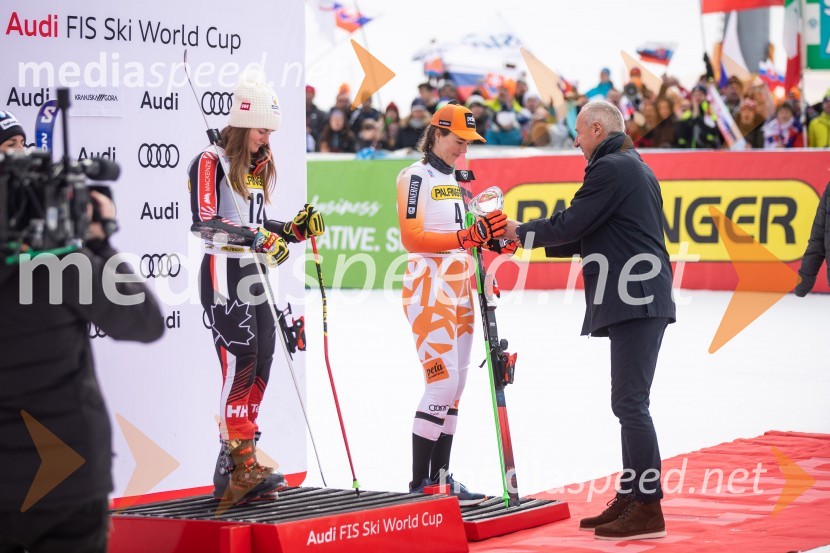  Valérie Grenier , smučarka (Kanada);  Petra Vlhova, smučarka (Slovaška);  Jošt Dolničar, predsednik uprave, Zavarovalnica Sava59. Zlata lisica, VIP sobota