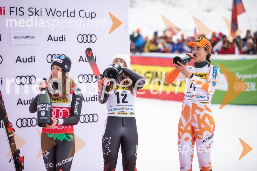  Marta Bassino, smučarka (Italija);  Valérie Grenier , smučarka (Kanada);  Petra Vlhova, smučarka (Slovaška)59. Zlata lisica, VIP sobota