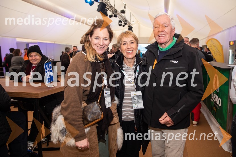  Urška Hrovat, nekdanja smučarka;  Alenka Vogrinec;  Tone Vogrinec, športni in smučarski funkcionar59. Zlata lisica, VIP sobota