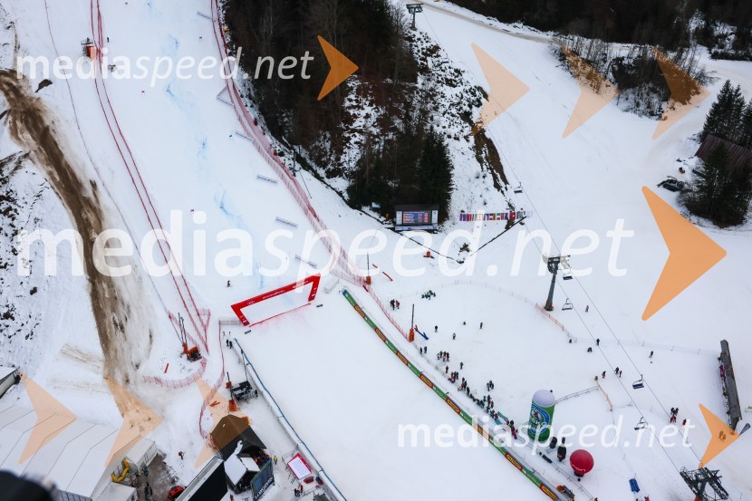 Kranjska Gora in Zlata lisica iz zraka